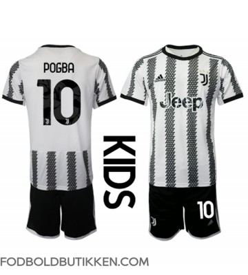 Juventus Paul Pogba #10 Hjemmebanetrøje Børn 2022-23 Kortærmet (+ Korte bukser)